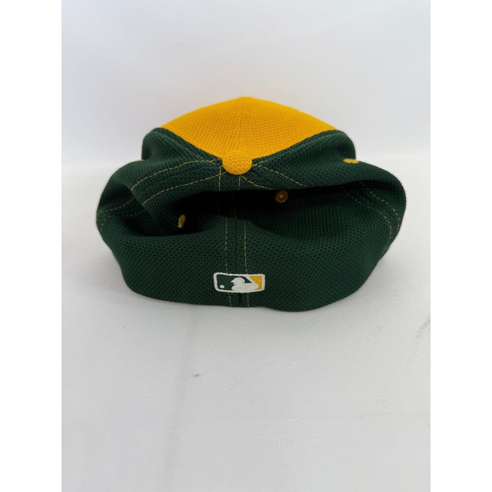 Oakland Athletics Hat Cap New Era Size M/L 3930 Fitted Yellow Elephant Logo - Picture 3 of 6